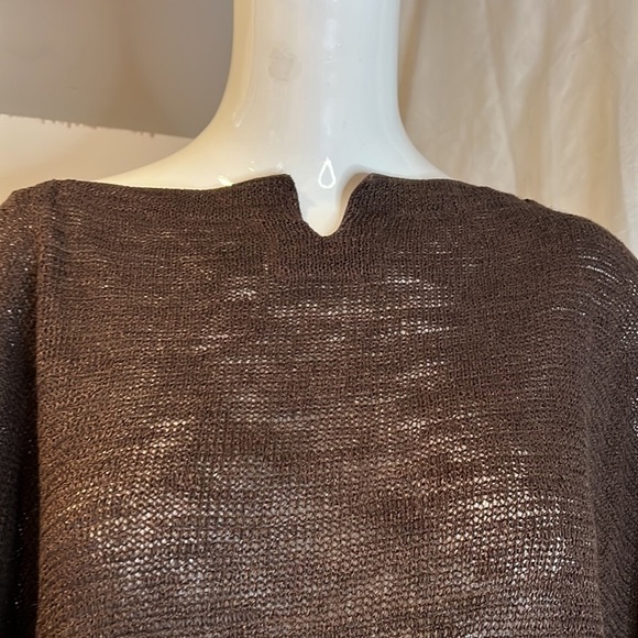 Hino and Malee One Size Brown Linen Summer Sweater - Picture 4 of 9